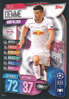 Diego Demme RB Leipzig 2019/20 Topps Match Attax CL #LEI6